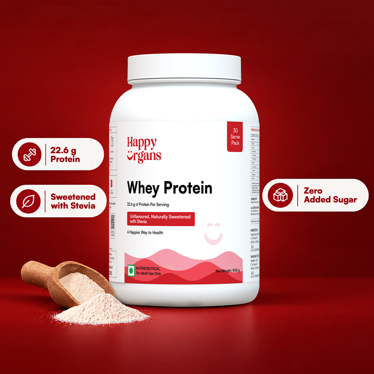 Unflavoured Whey Protein With Stevia