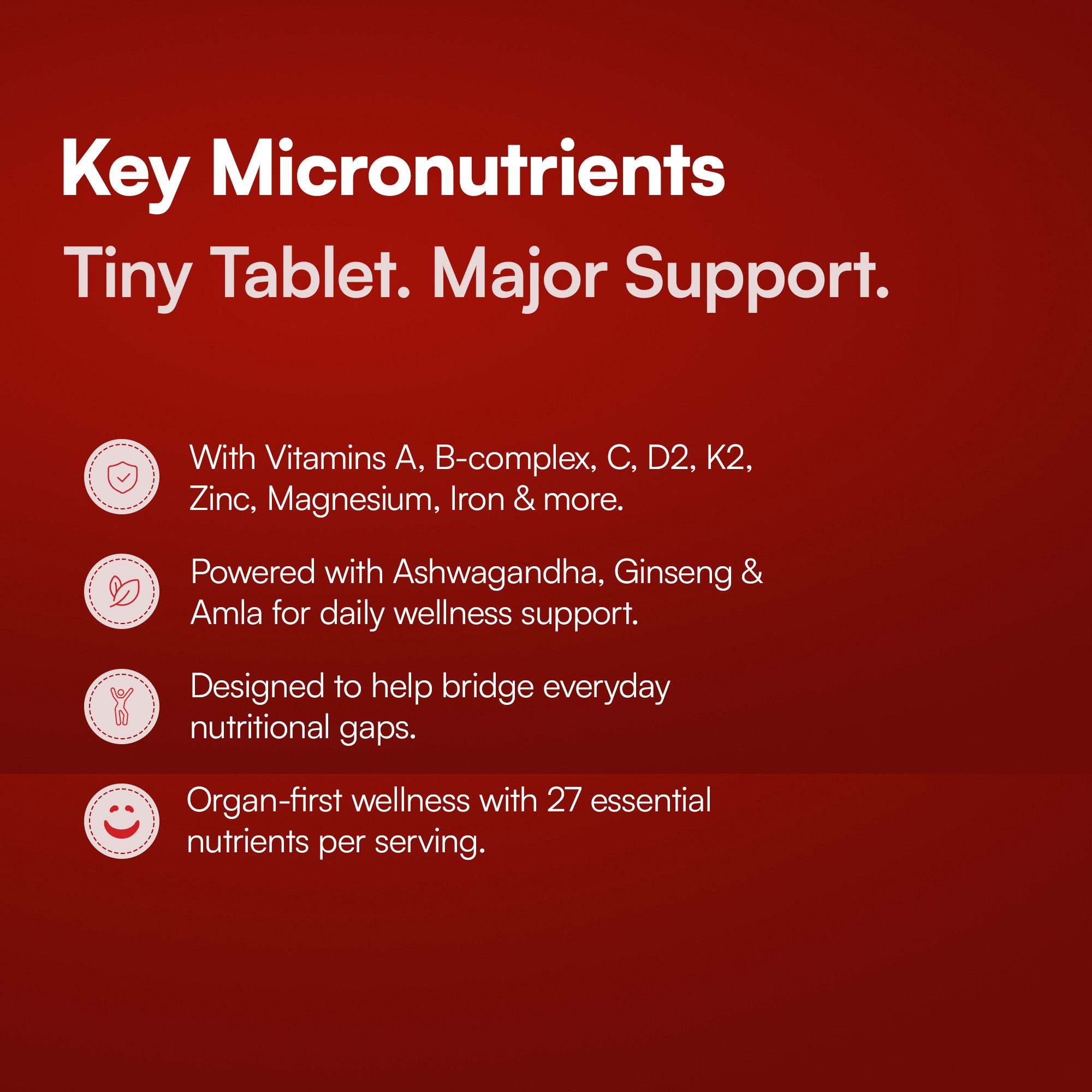 Key Micronutrients -Tiny tablet. Major support