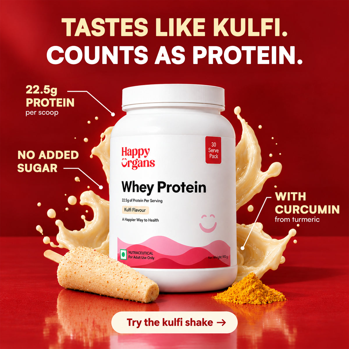Whey Protein Concentrate | Kulfi Flavour