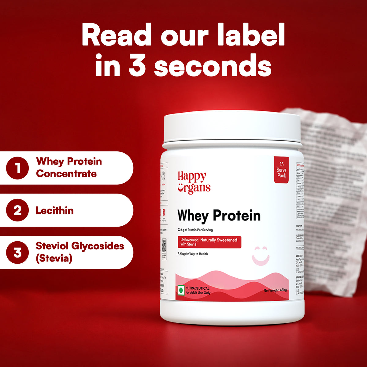 Unflavoured Whey Protein With Stevia