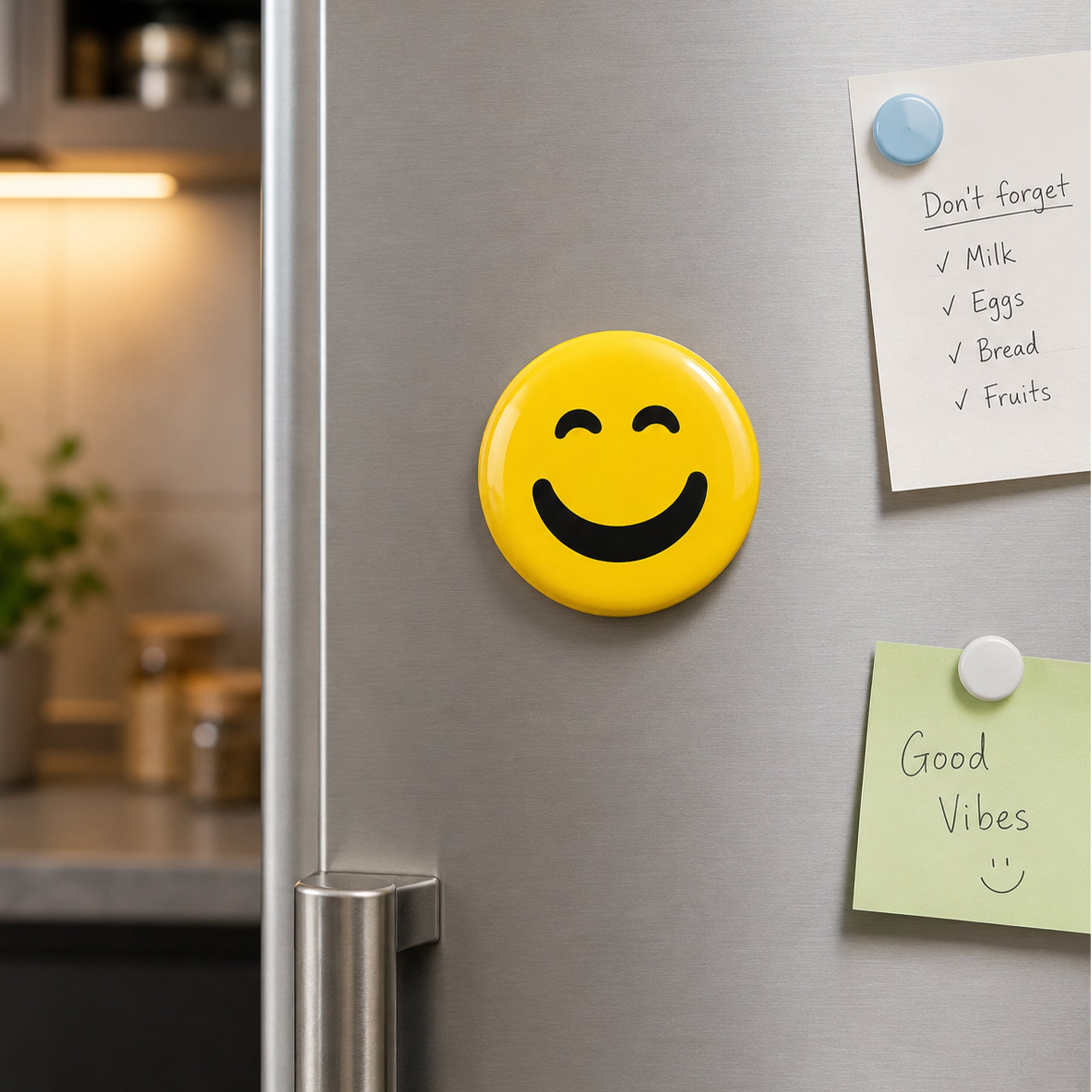 Happy Organs Smile Badge - Dual Backing (Pin & Magnet)