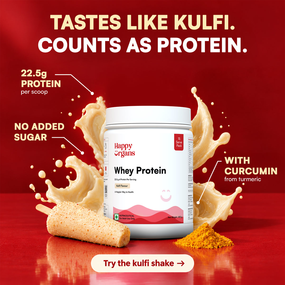 Whey Protein Concentrate | Kulfi Flavour