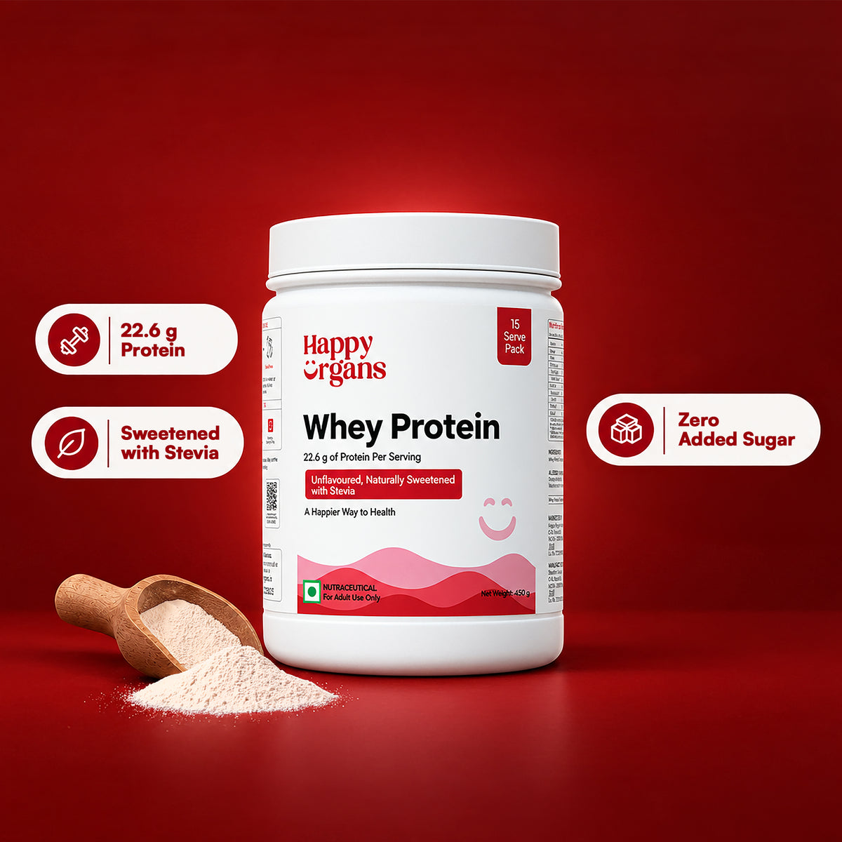 Unflavoured Whey Protein With Stevia