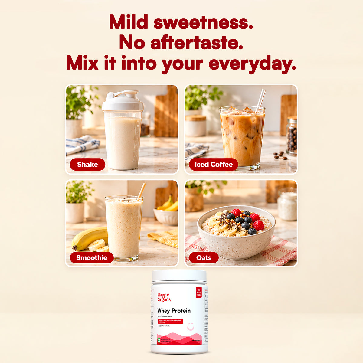 Unflavoured Whey Protein With Stevia